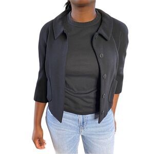 MOSCHINO Vintage Swing Crop Floral interior Jacket